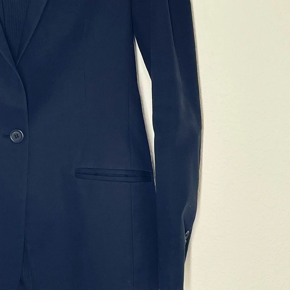 Club Monaco blazer black sz 2 stretch cotton spandex blend